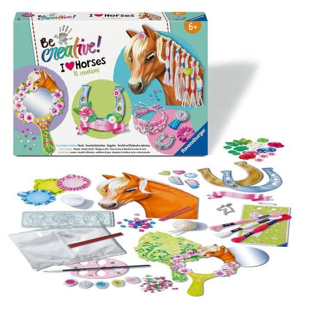 Ravensburger-Be Creative Horse – Multi-activiteitenpakket paarden – 10 creaties – Ontspannende en creatieve activiteit –