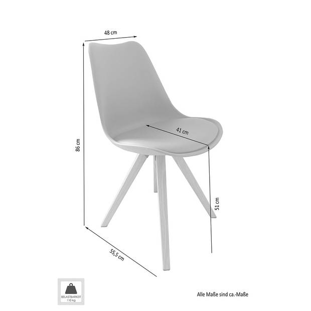 Kim eetkamerstoel set met 4 stuks wit.