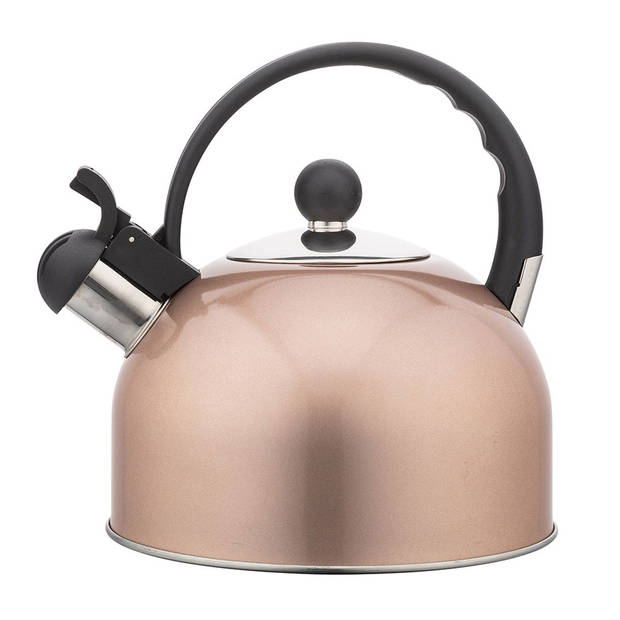 Altom Design Hot Drop fluitketel RVS hoogglans Rosé Goud 2.5 Liter - ook geschikt voor inductie