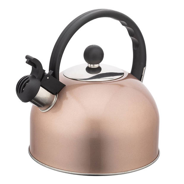 Altom Design Hot Drop fluitketel RVS hoogglans Rosé Goud 2.5 Liter - ook geschikt voor inductie