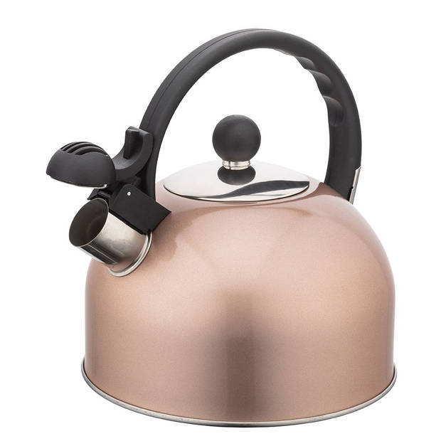 Altom Design Hot Drop fluitketel RVS hoogglans Rosé Goud 2.5 Liter - ook geschikt voor inductie