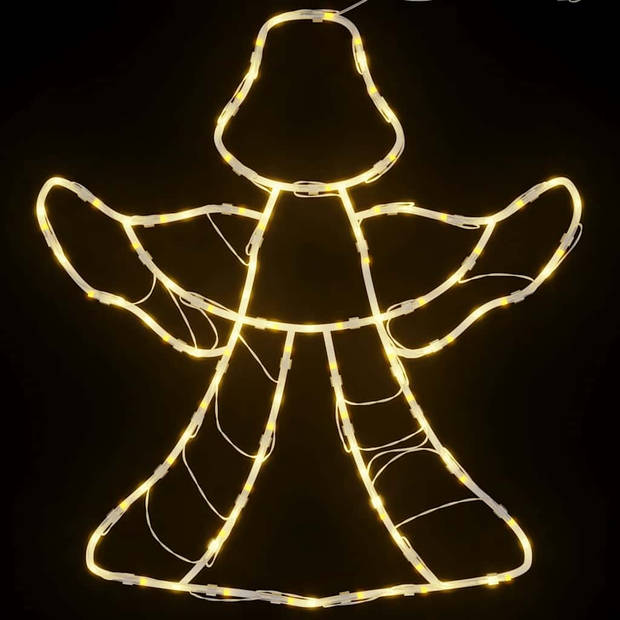 vidaXL Kerstverlichting engel silhouet 2 st 50 LEDs warm wit