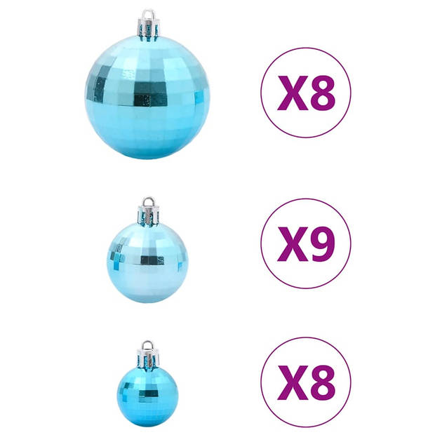 vidaXL Kerstballen 100 st Ø3/4/6 cm turquoise