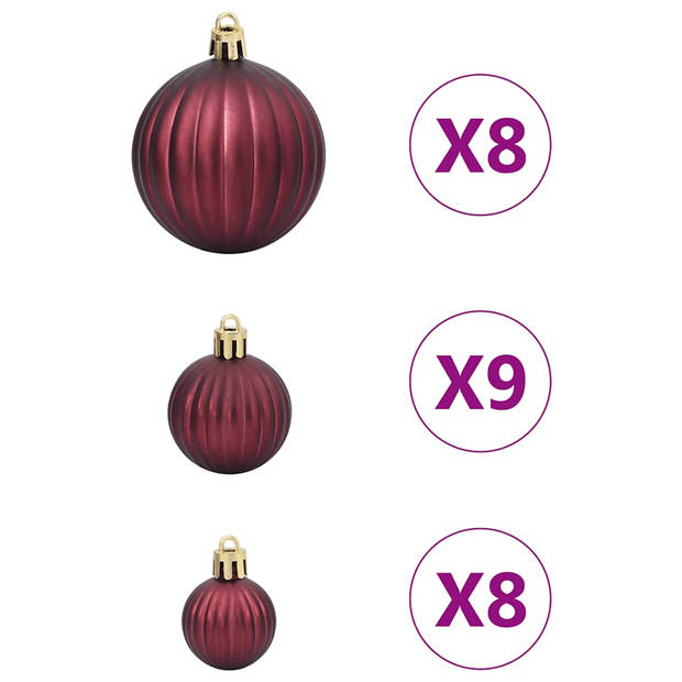 vidaXL Kerstballen 100 st Ø3/4/6 cm champagnekleurig en donkerbruin