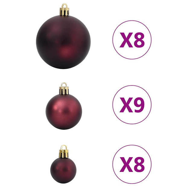 vidaXL Kerstballen 100 st Ø3/4/6 cm champagnekleurig en donkerbruin