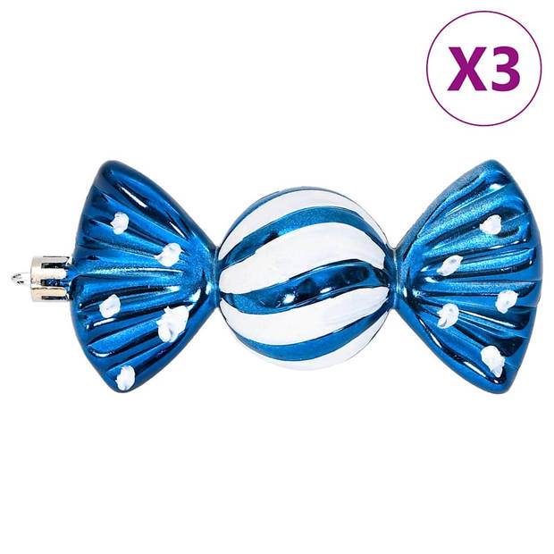 vidaXL Kerstballen 98 st Ø3/4/6 cm blauw