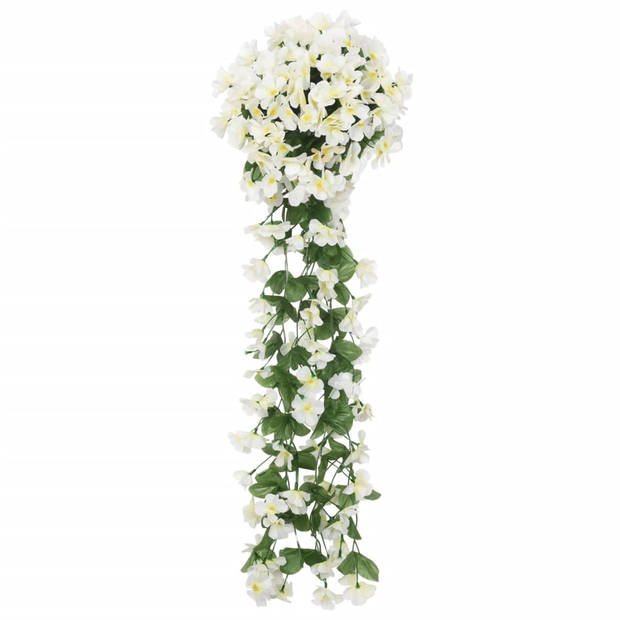 vidaXL Kerstslingers met bloemen 3 st 85 cm wit