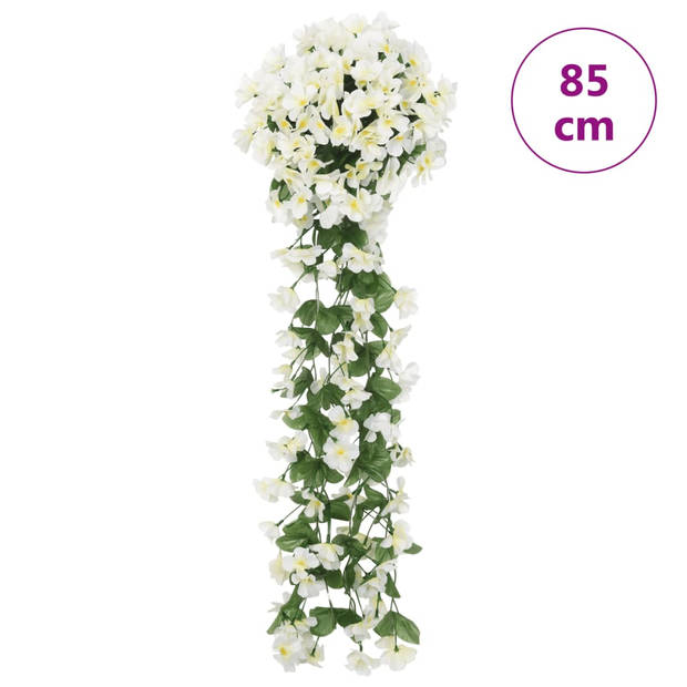 vidaXL Kerstslingers met bloemen 3 st 85 cm wit