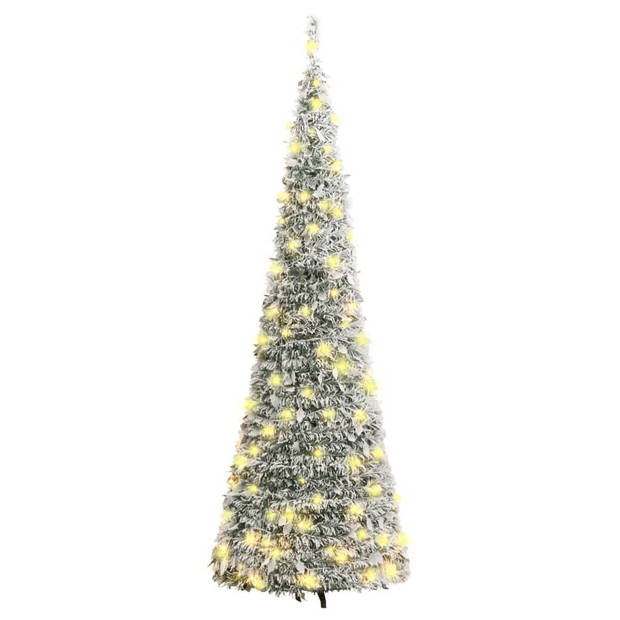 vidaXL Kunstkerstboom pop-up met sneeuw 150 LED's 180 cm