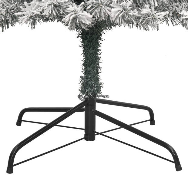 vidaXL Kunstkerstboom smal met standaard en sneeuw 270 PVC