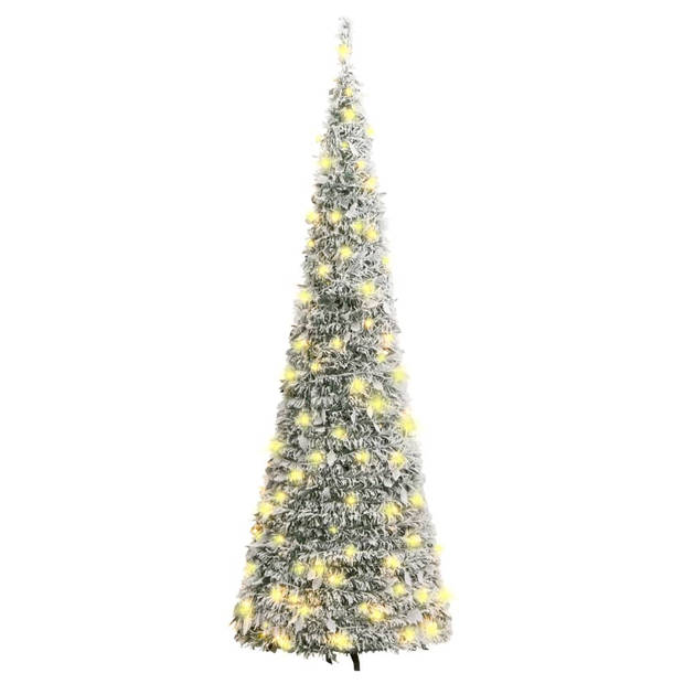 vidaXL Kunstkerstboom pop-up met sneeuw 200 LED's 210 cm