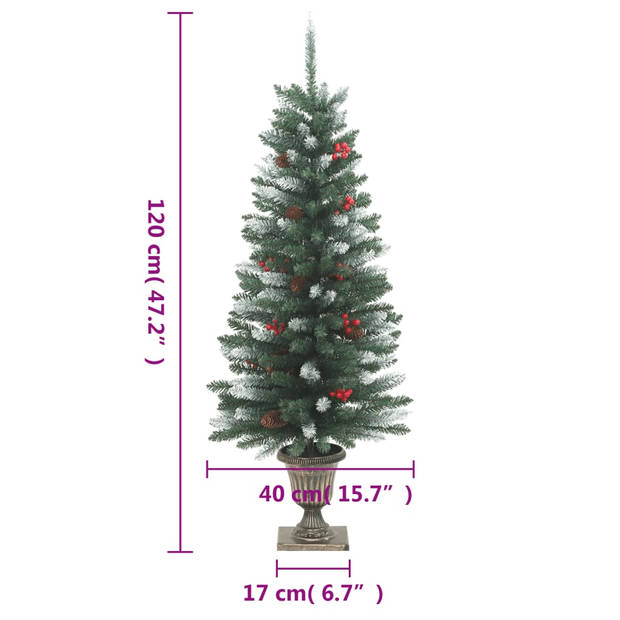 vidaXL Kunstkerstbomen 2 st 100 LED's 120 cm groen