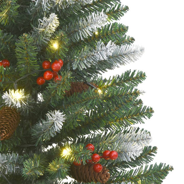 vidaXL Kunstkerstbomen 2 st 100 LED's 120 cm groen