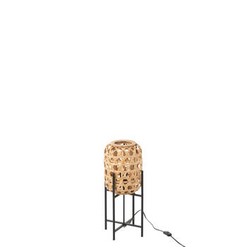 J-line - Lamp Op Voet Bamboo Naturel Small - 24.5x24.5x53cm