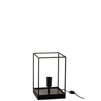 J-line - Lamp 1 Lamp Rechthoekig Frame Metaal Zwart Small - 20x20x30.5cm