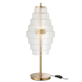 J-line - Lamp Led Goud Metaal/glas Transparant - 22x22x57cm