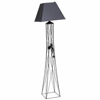 Vloerlamp Alexandra House Living Zwart Grijs 42 x 160 x 42 cm