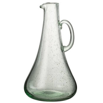 J-line - Karaf Glas Watergroen - 19.5x19x34cm