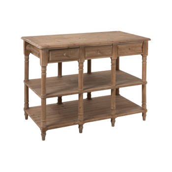 J-line - Console 6 Laden Hout Naturel - 131x70x95cm