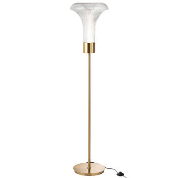 J-line - Staanlamp Led Goud Metaal Transparant - 34x34x155cm