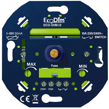 EcoDim - LED Dimmer - ECO-DIM.12 - Inbouw - Enkel Knop - 1-10V (50mA)