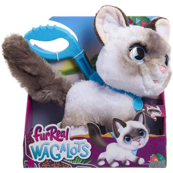 Interactief speelgoed - FURREAL FRIENDS - Groot wandelend katje 23 cm - Interactief dier met riem