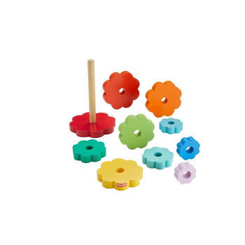 Fisher-Price-Ringstapelaar met 10 houten stukken HXT77