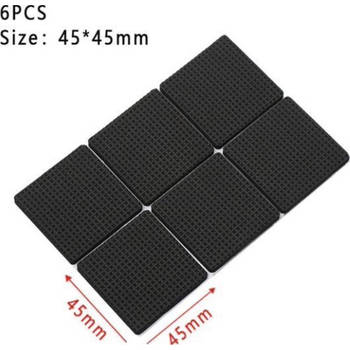 Knaak Zelfklevende meubelonderzetters - 6 stuks - Vierkant - Meubel onderzetters - 1 Vel