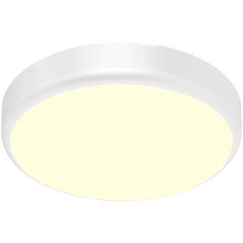 LED Plafondlamp met Sensor + Dag en Nacht Sensor - Brinton Gruna - 20W 2000lm - Warm Wit 3000K - IP54 - Opbouw - Rond -