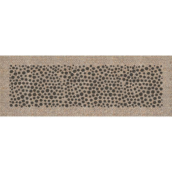 MD Entree - Vloerkleed - Keukenloper - Cook & Wash - Dots Natural - 50 x 150 cm