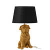 J-line - Lamp Hond Zittend Resine Goud - 52x31x36cm