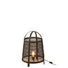 J-line - Lamp Rya Katoen/bamboe Zwart Large - 36.5x36.5x52.5cm