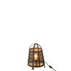 J-line - Lamp Rya Katoen/bamboe Zwart Small - 26x26x35cm