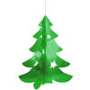 Kerstboom hangdecoratie - groen - 50 cm - papier - brandvertragend - Hangdecoratie