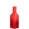 J-line - Karaf Fiore Glas Rood - 11x11x27cm