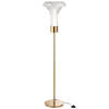 J-line - Staanlamp Led Goud Metaal Transparant - 34x34x155cm