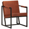 vidaXL Fauteuil echt leer bruin