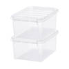 Opbergbox SET VAN 2 - 8L - Orthex - SmartStore - Transparant, wit