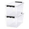 Opbergbox SET VAN 2 - 47L - Orthex - SmartStore - Transparant, zwart