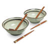 Edo Japan - Ramen Bowl Set 2pers Wasabi O/22m H9cm