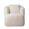 Giga Meubel - Draaifauteuil Beige Fluffy - Zithoogte 43cm - Ollie