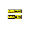 Knaak "Fake Taxi" Autosticker - 2 stuks - Zwart en Geel - Nep Taxi