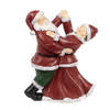 Clayre & Eef Kerstdecoratie Beeld Kerstman 12x8x15 cm Rood Kunststof Rood