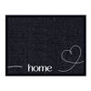 MD Entree - Deurmat - Schoonloopmat - Soft & Deco - Home Heart Black - 50 x 70 cm