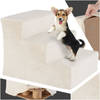 tectake® hondentrap of kattentrap - huisdiertrap - instaphulp met hoes - beige