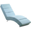 Ligstoel, chaise longue, divan, jeans, lichtblauw