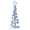 vidaXL Kerstboom lichtkegel met kerstballen 100 LED's warmwitte 150 cm