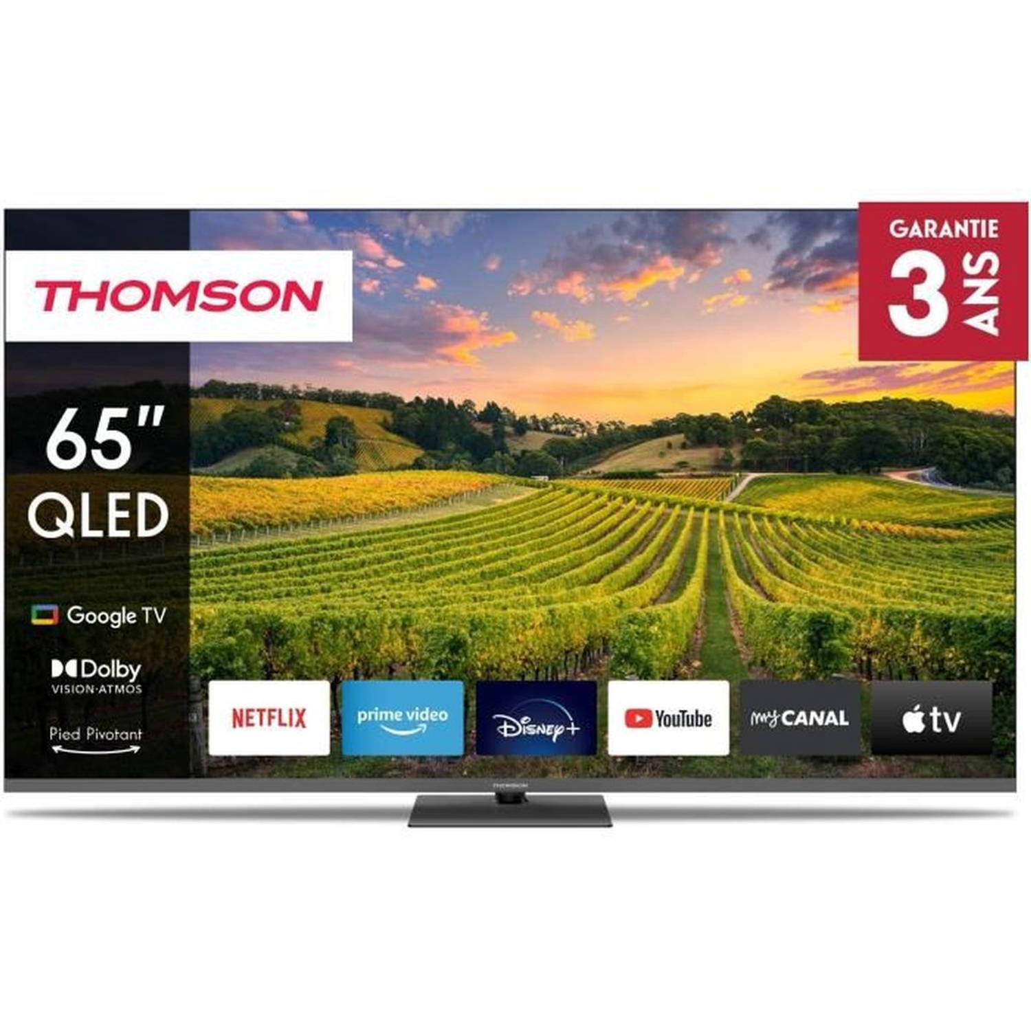 THOMSON 65QG5C14 - QLED TV 65 (165 cm) - 4K UHD - HDR10 - Android Smart TV - 4xHDMI 2.1