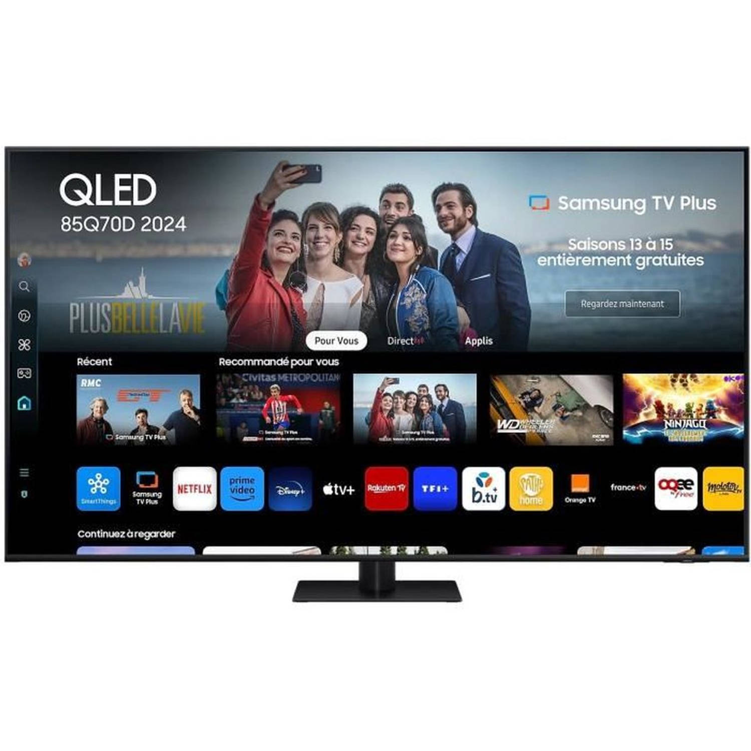 SAMSUNG 85Q70C - QLED TV 85 (216 cm) - 4K UHD 3840x2160 - 120 Hz - HDR - Smart TV - Gaming HUB - 4xHDMI - WiFi