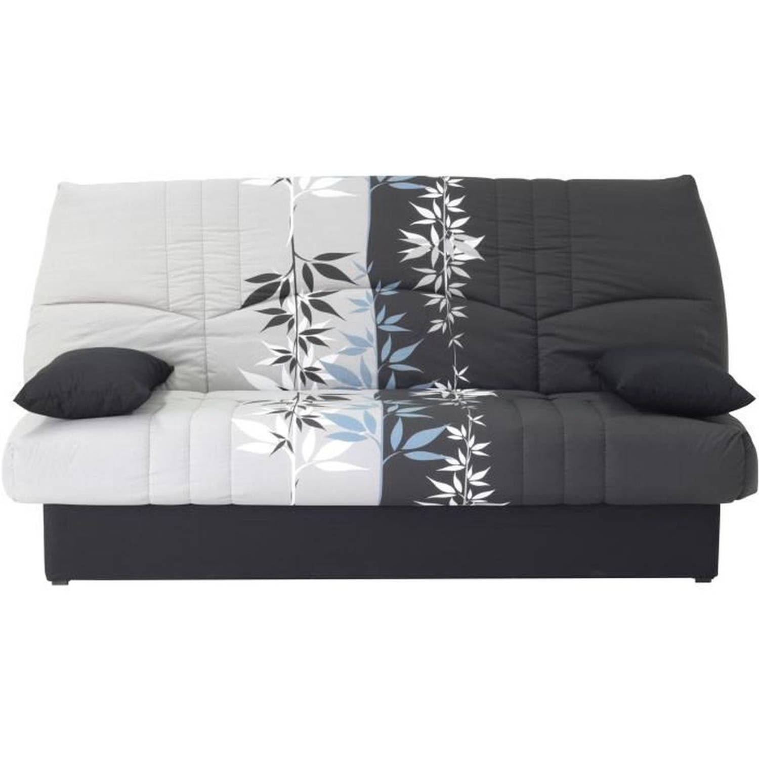 Clic clac 3 plaatsen DREAM - 100% katoenen stof met Ramage-print - Bed 125x190 cm - L190 x D92 x H96 cm